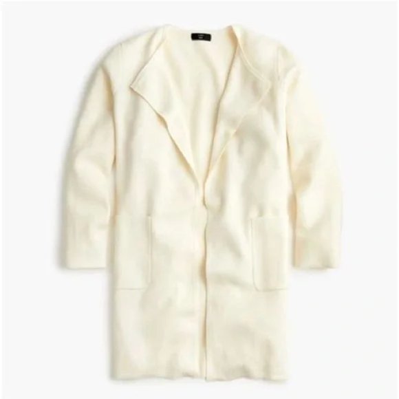 NWT-M-J.Crew Juliette collarless sweater-blazer